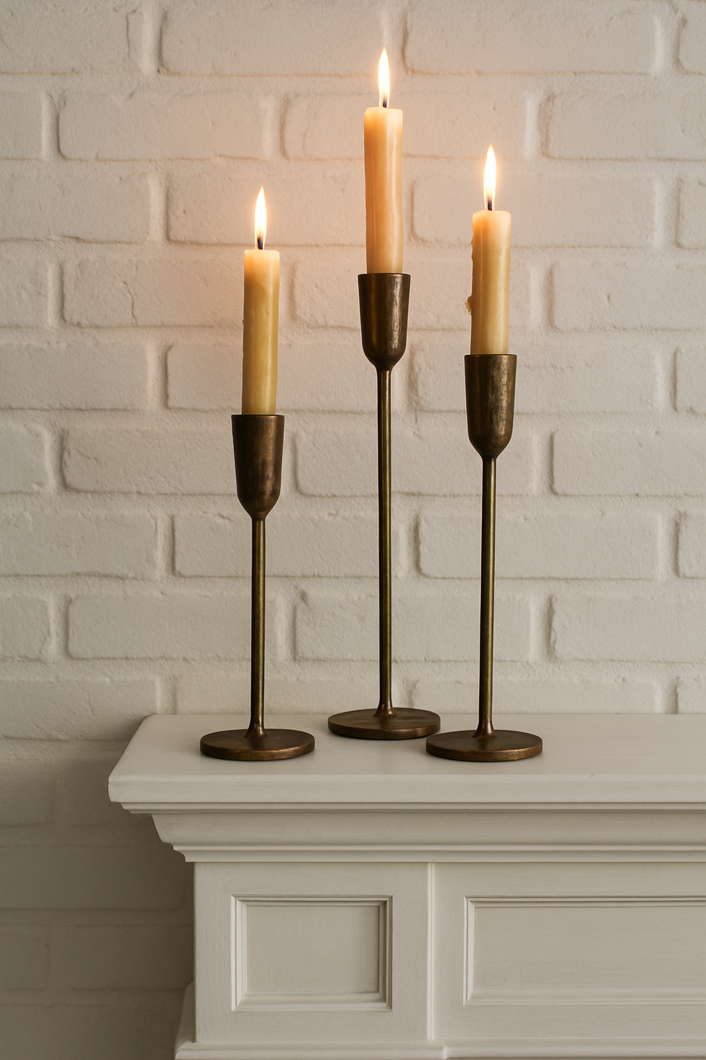 Mbata Brass Candlestick - Antique Brass