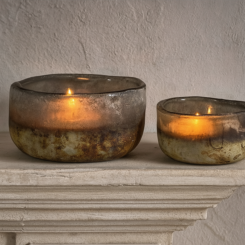 Janka Glass Tealights - (Set of 2)